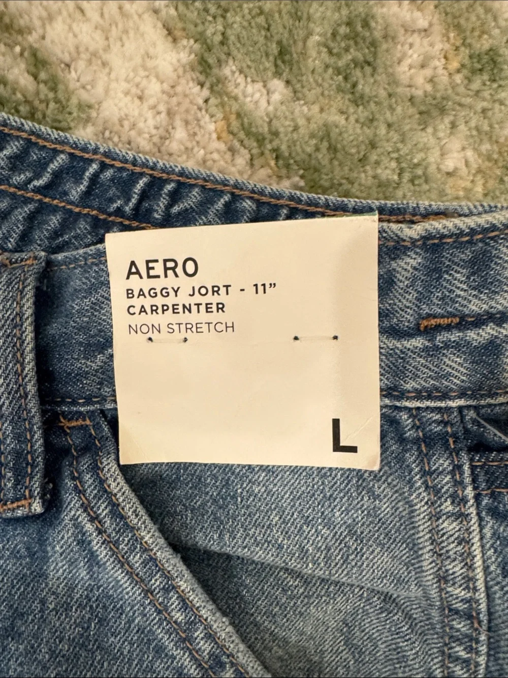 Aeropostale Denim Cutoff Baggy Jorts - Blue